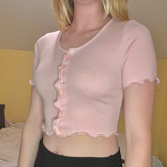 pair or separate green and pink crop tops - Picture 1 of 7
